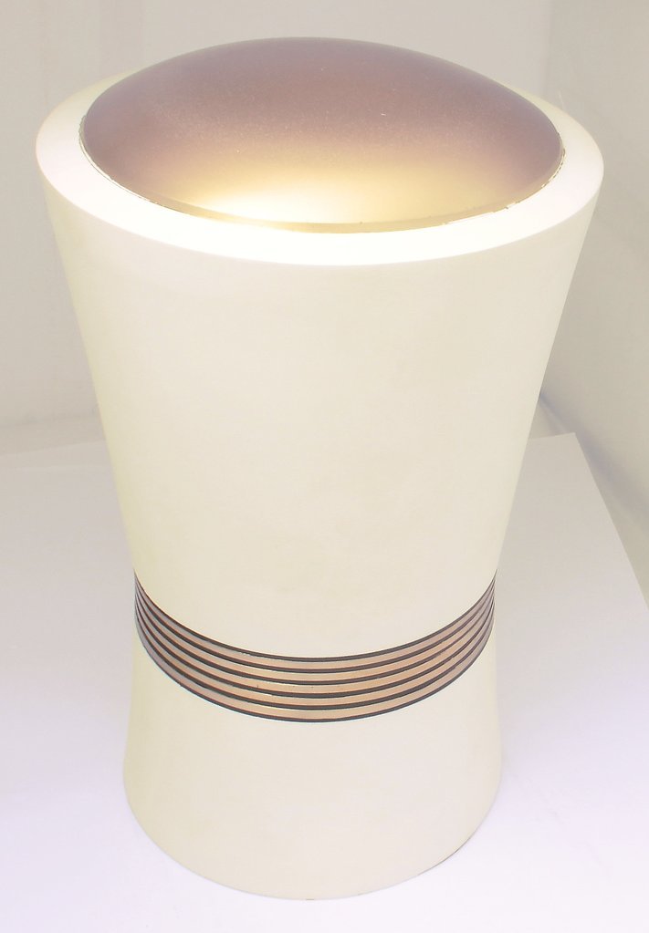 Gold White Flower Cremation Urn