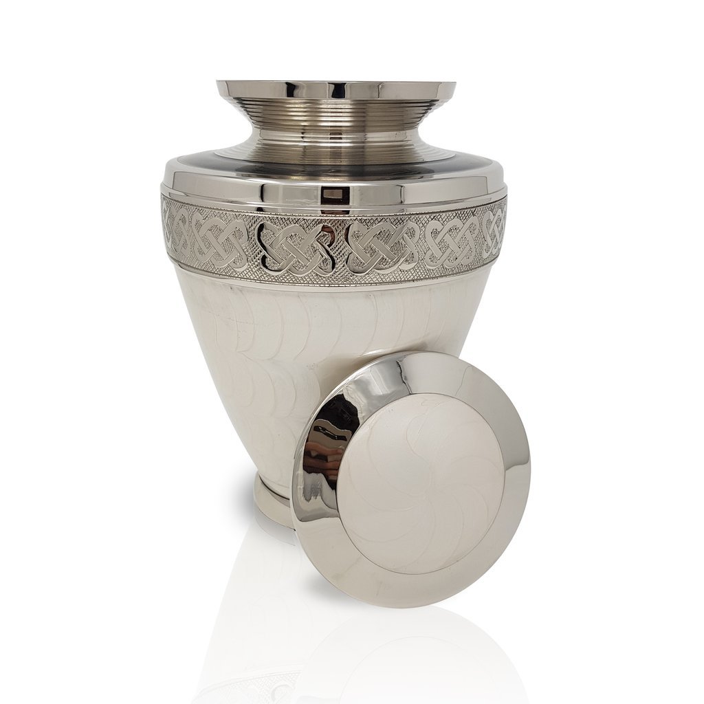 White Milano Cremation Urn