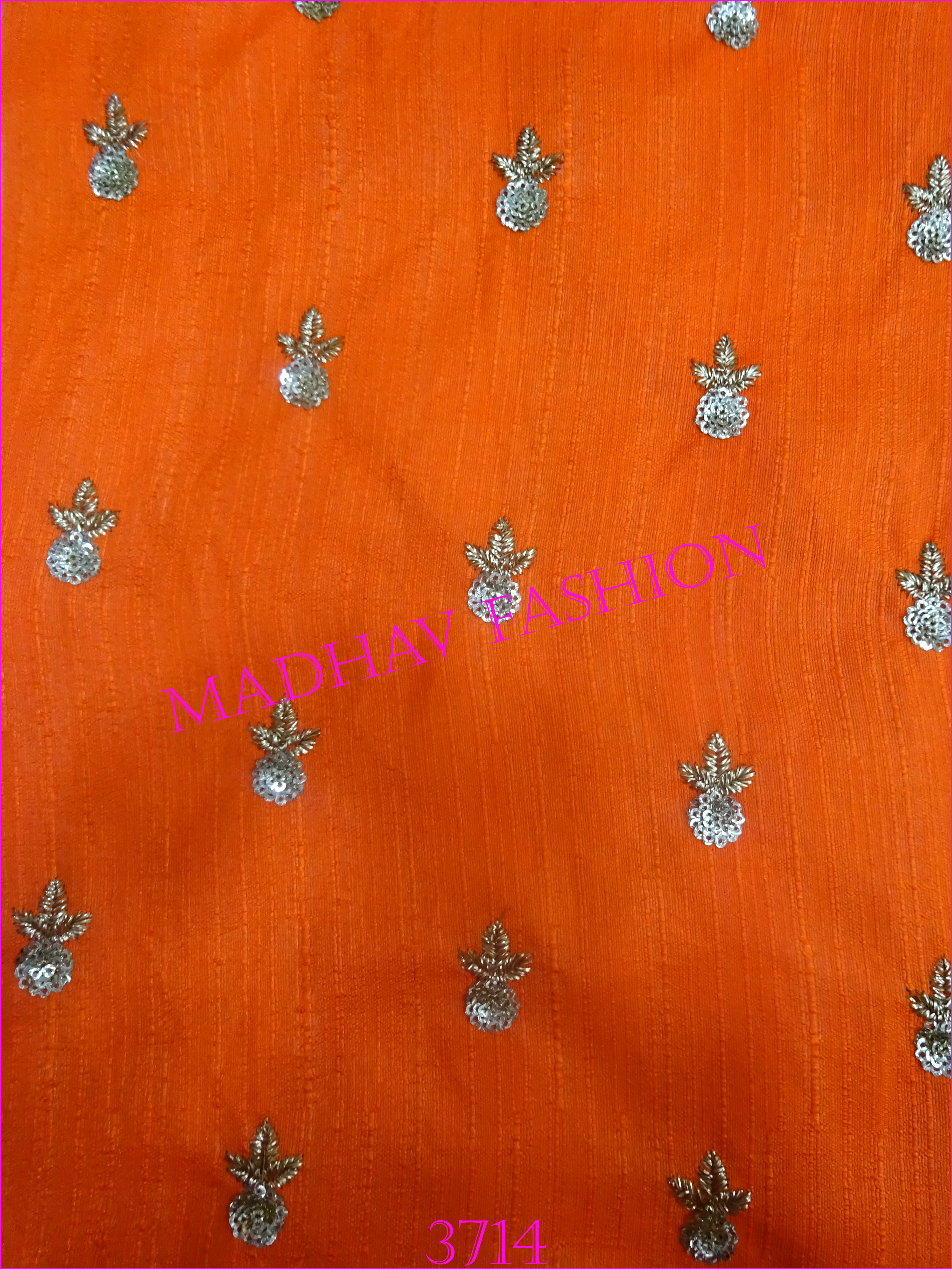 White Sequin With Zari Embroidery