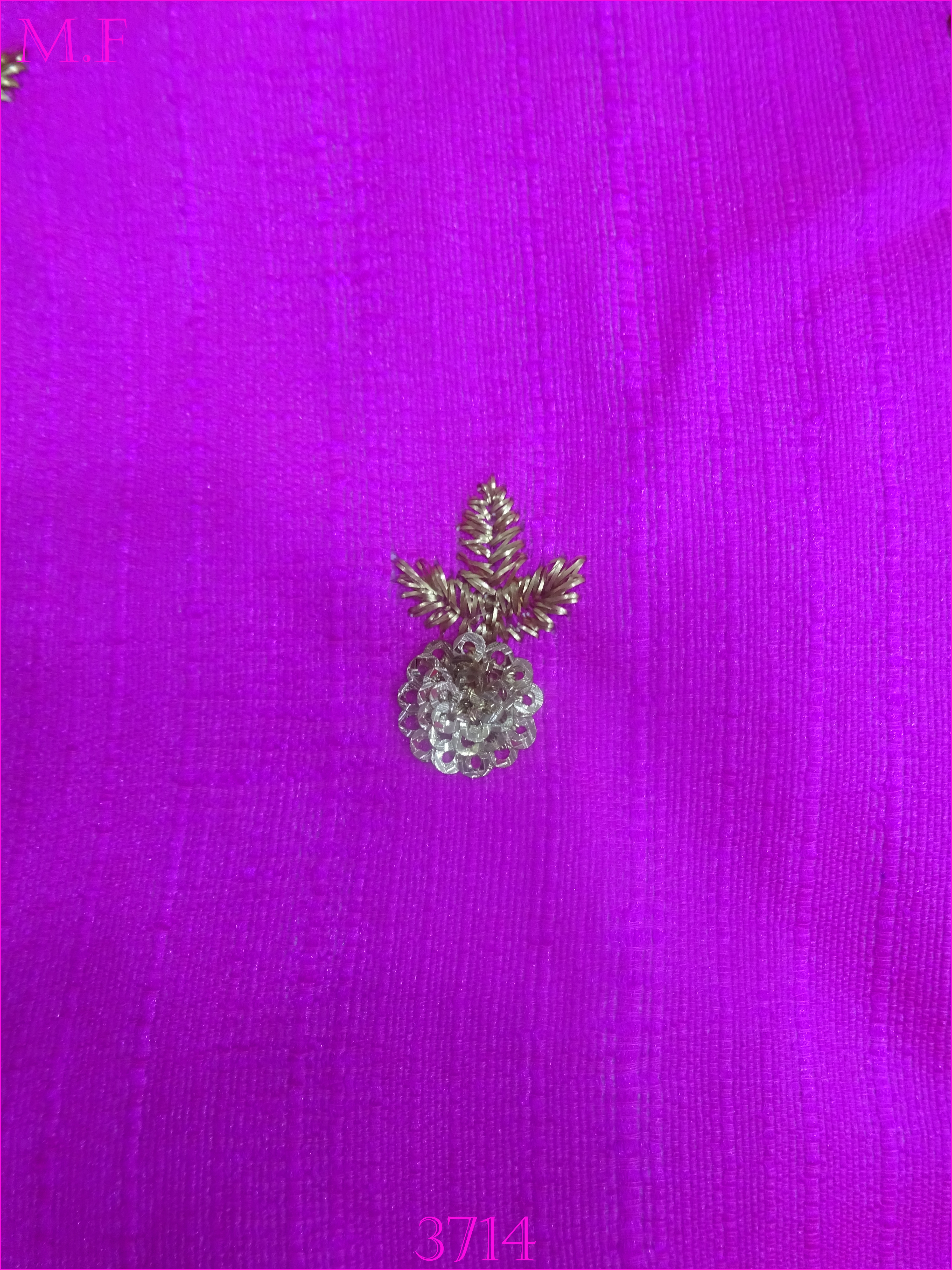 White Sequin With Zari Embroidery