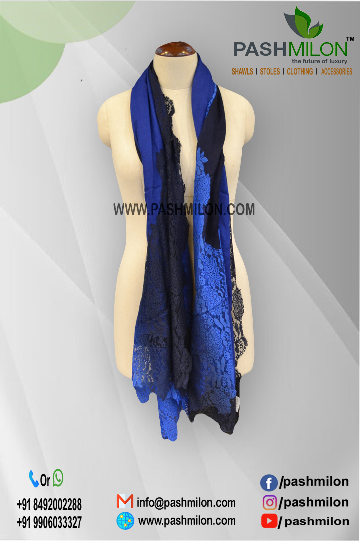 Net Stoles - Cashmere, 70 X 180 Cm, Pink | Woven, Dry Clean Only, Lightweight At 150 Grams