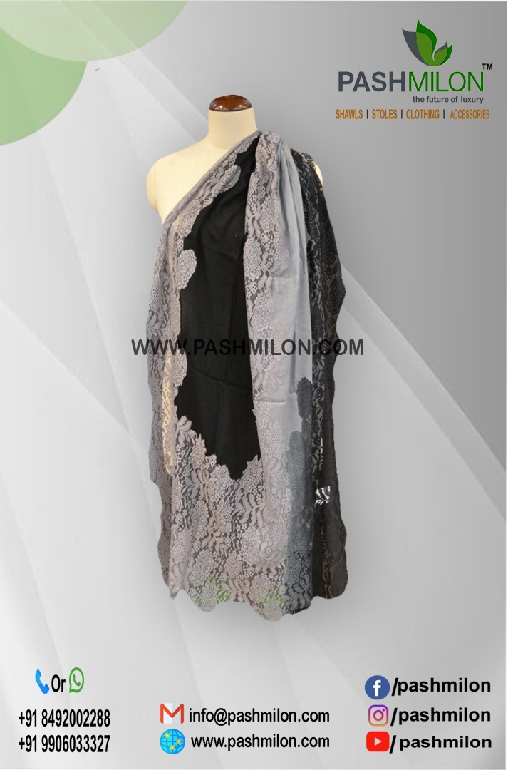 Net Stoles - Cashmere, 70 X 180 Cm, Pink | Woven, Dry Clean Only, Lightweight At 150 Grams