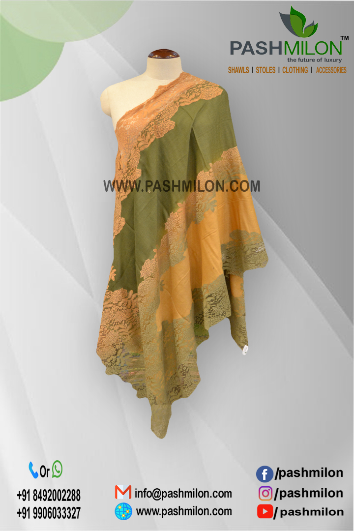 Net Stoles - Cashmere, 70 X 180 Cm, Pink | Woven, Dry Clean Only, Lightweight At 150 Grams