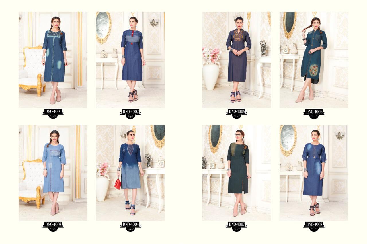 Winter New Designers Denim Kurtis