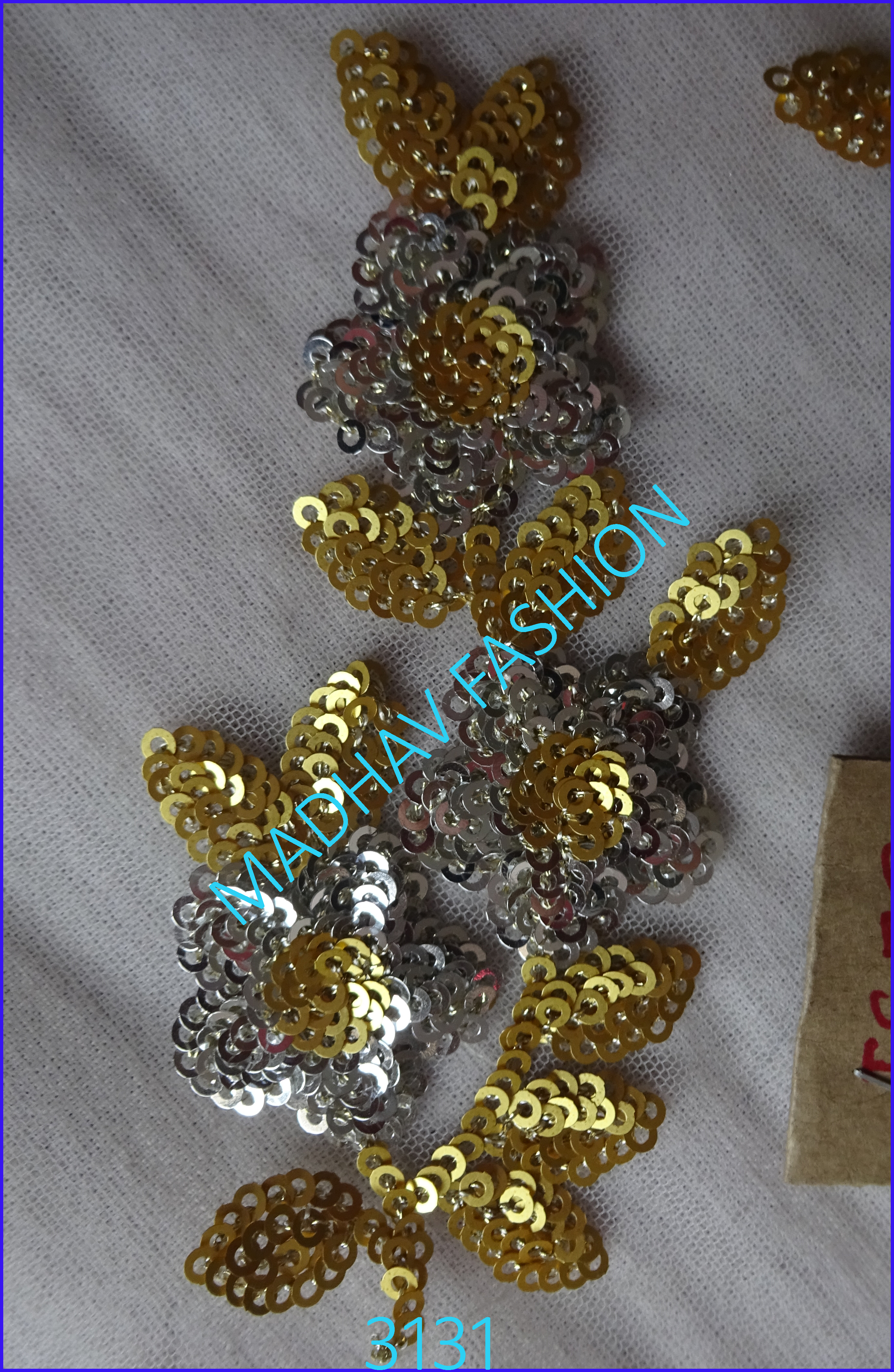 Sequence Embroidery - Georgette, 44 Meters Width | Embroidered Design, Multi-fabric Compatibility, Light Weight, Versatile For Sarees, Blouses, And Lehengas