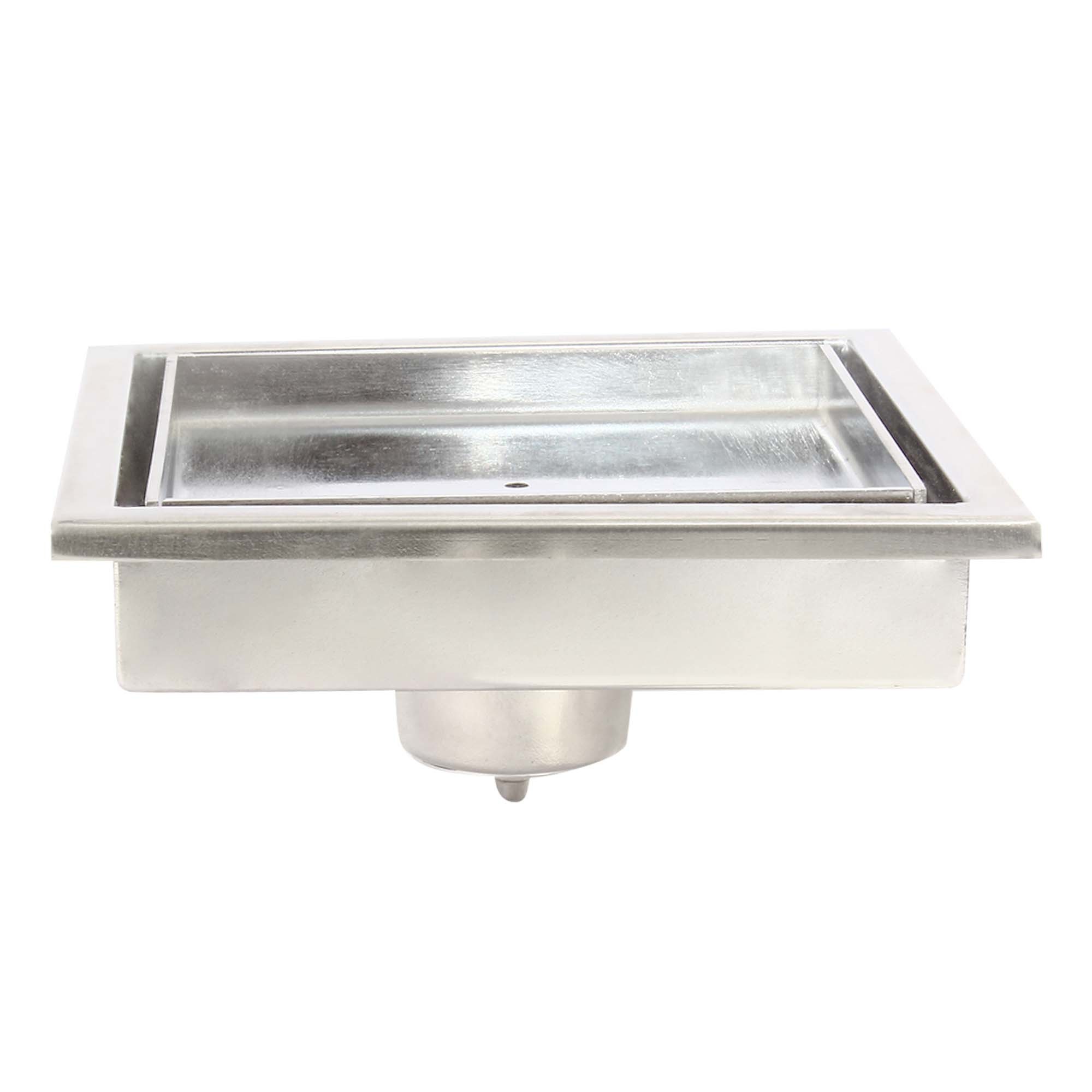 Square Insert Tile Channel Drain - Metals Type: Stainless Steel