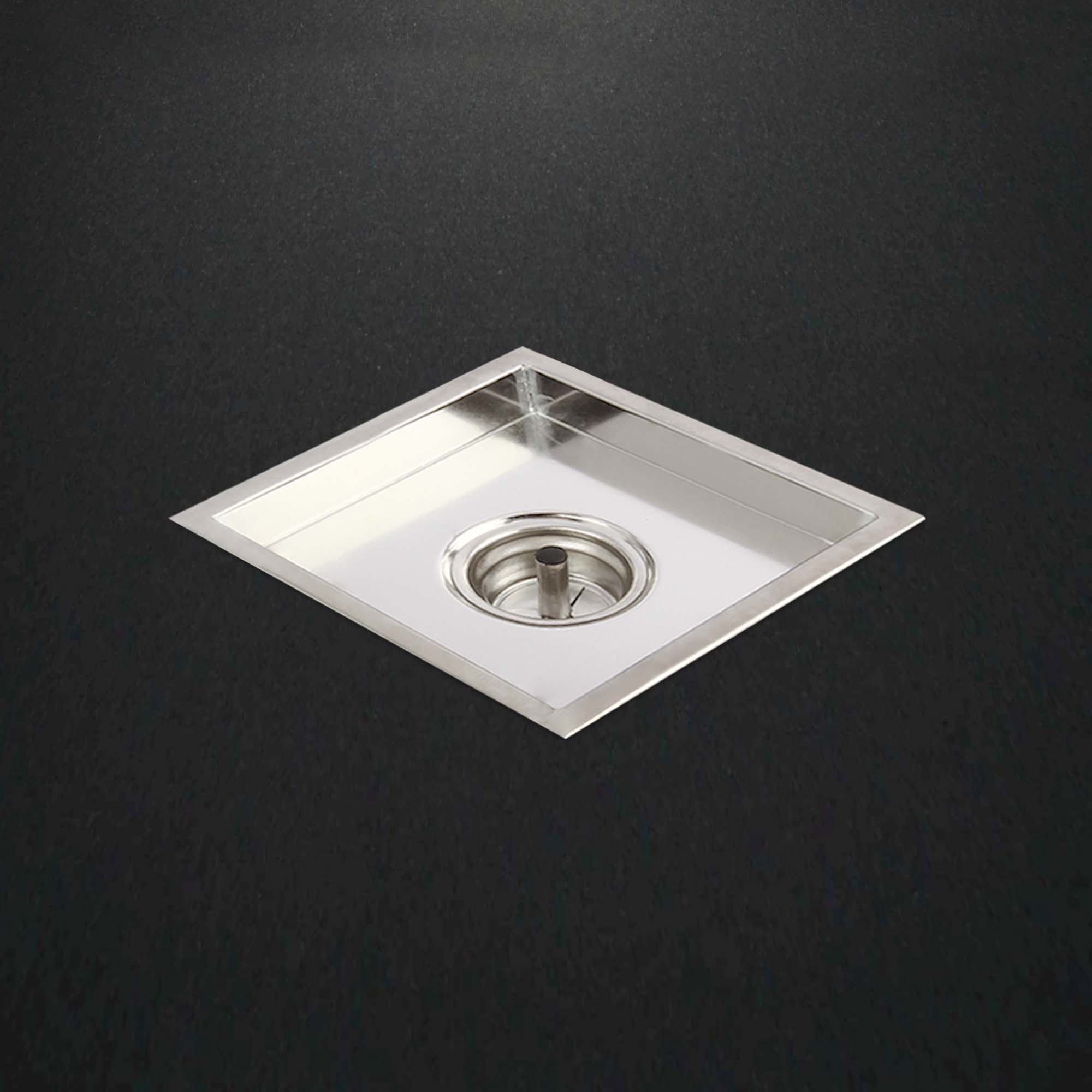 Square Insert Tile Channel Drain - Metals Type: Stainless Steel