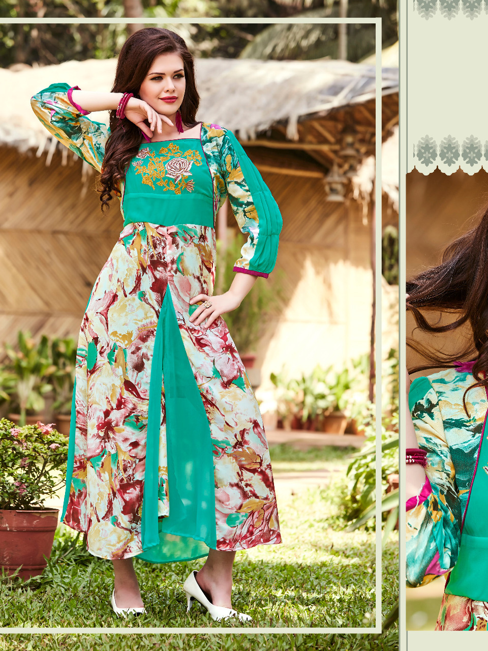 Mix Printed Georgette Kurtis