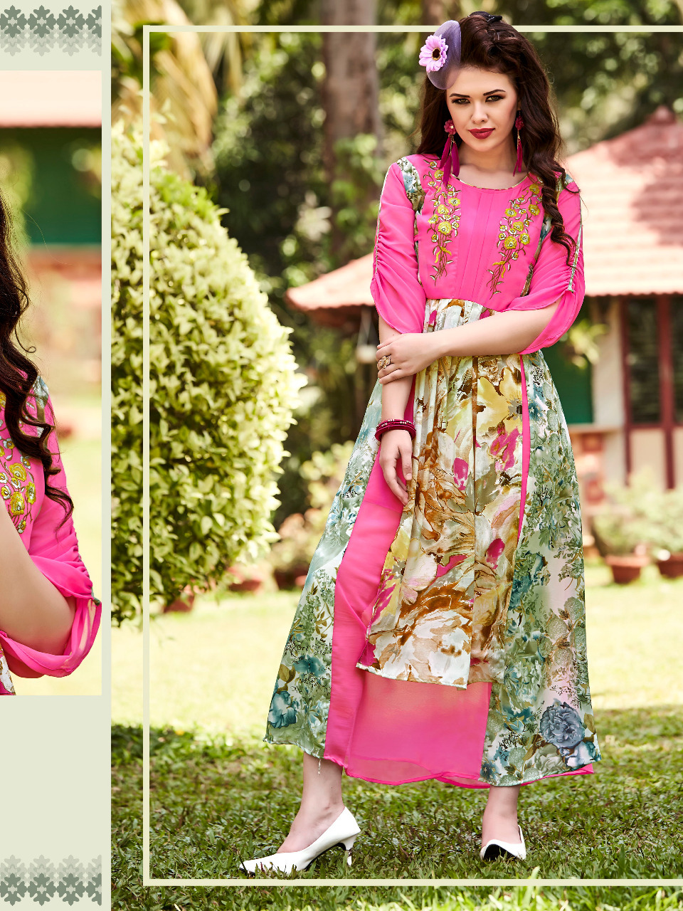 Mix Printed Georgette Kurtis
