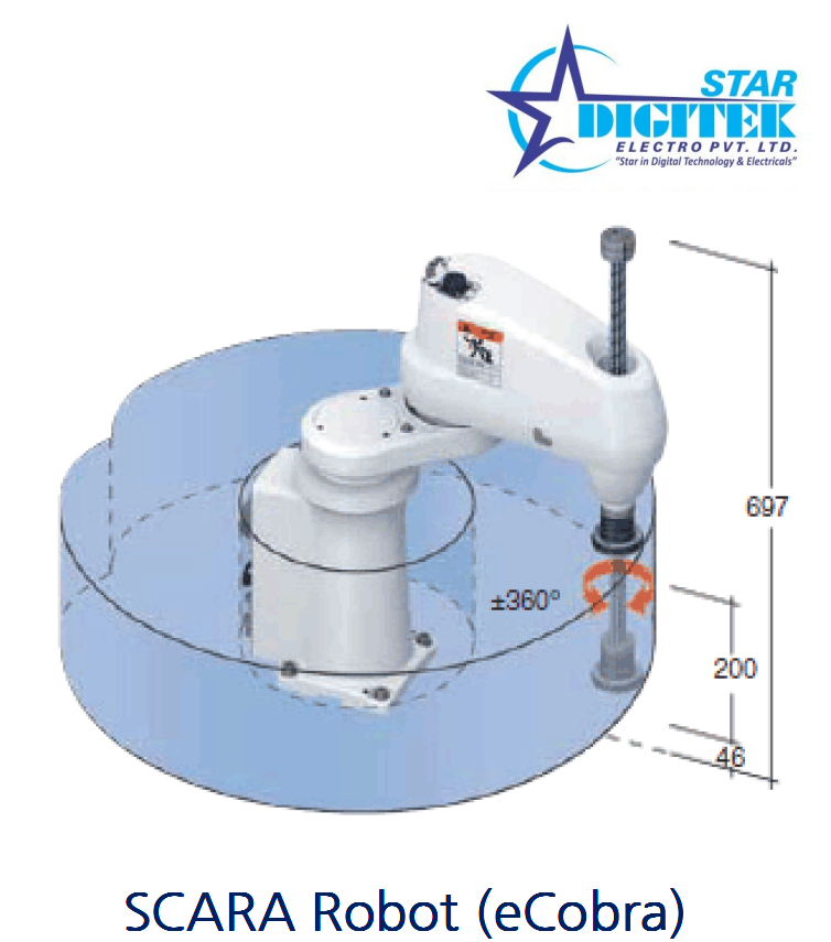 White & Steel Scara Robots (E Cobra)