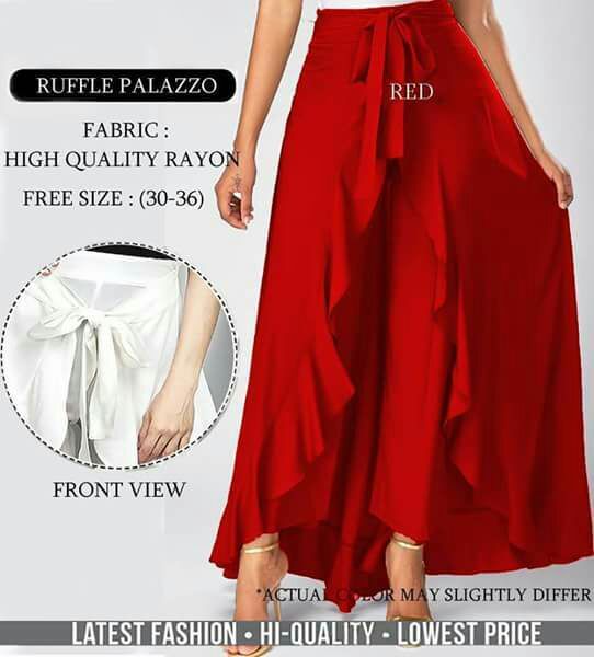 Ruffle Palazzo Decoration Material: Paint