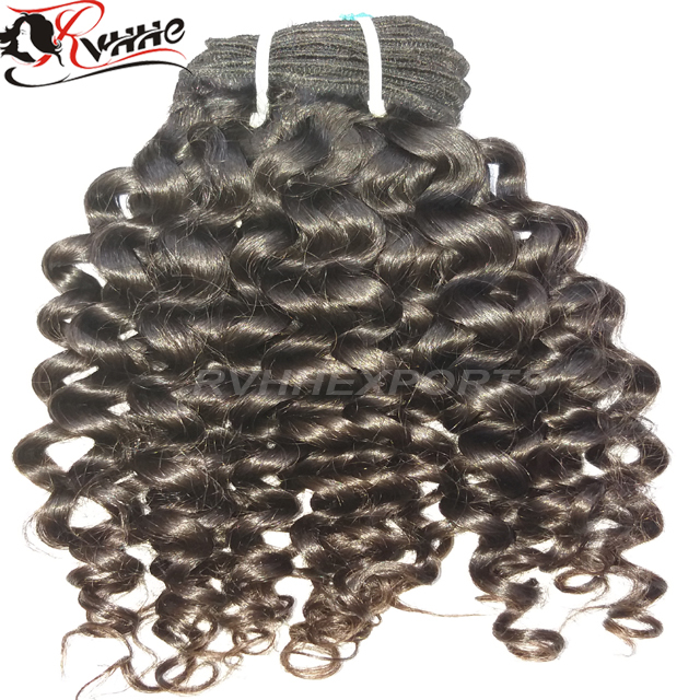 Natural Wave Curly Human Virgin Cuticle Aligned Indian Hair Extensions