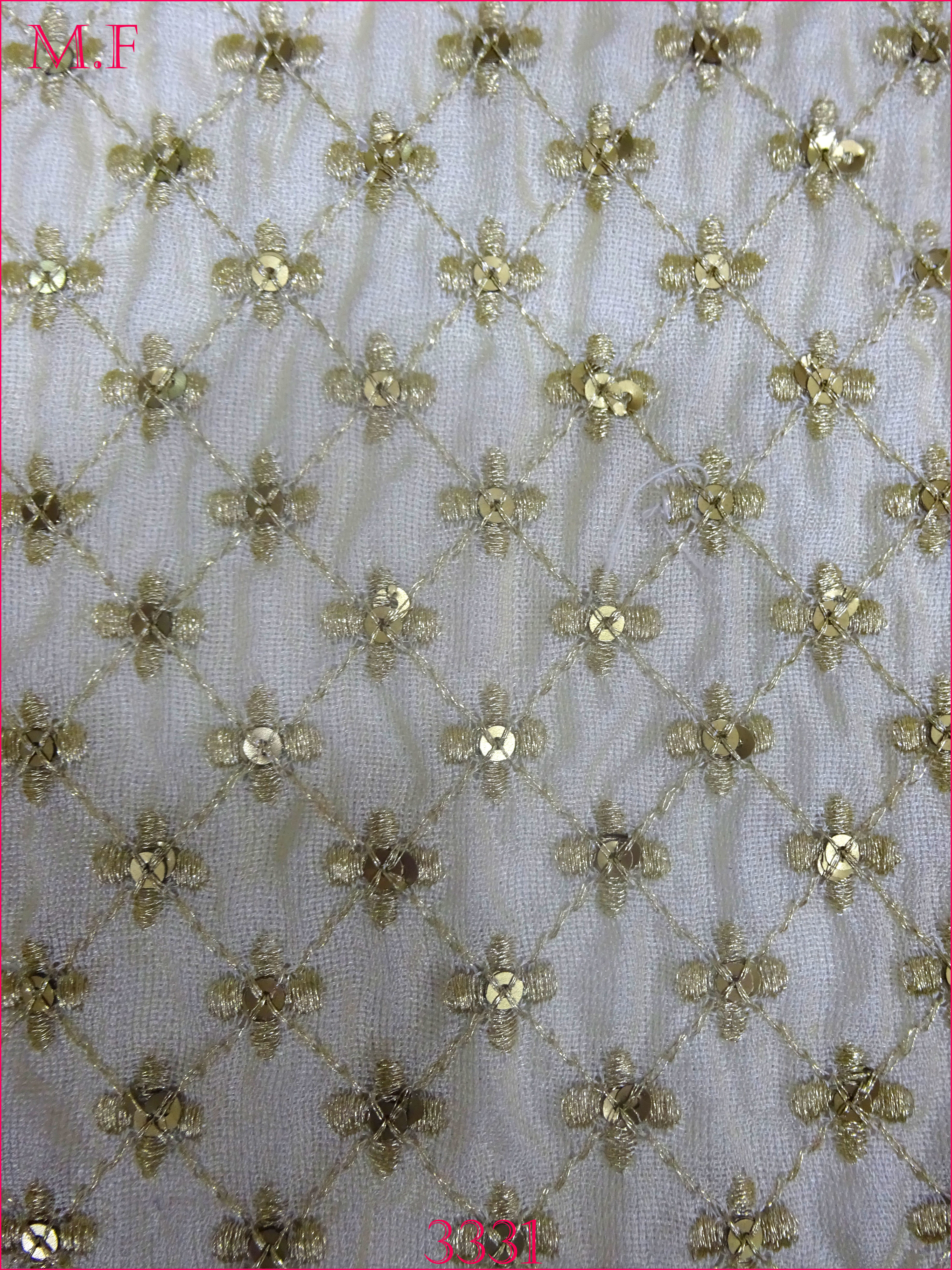 White Dupatta Fabric