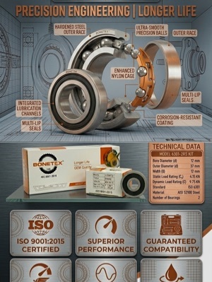 Two Wheeler Ball Bearing - Chrome Steel Material, Oil Lubrication Type, Silver Color | Optimal Performance for Motor Vehicles