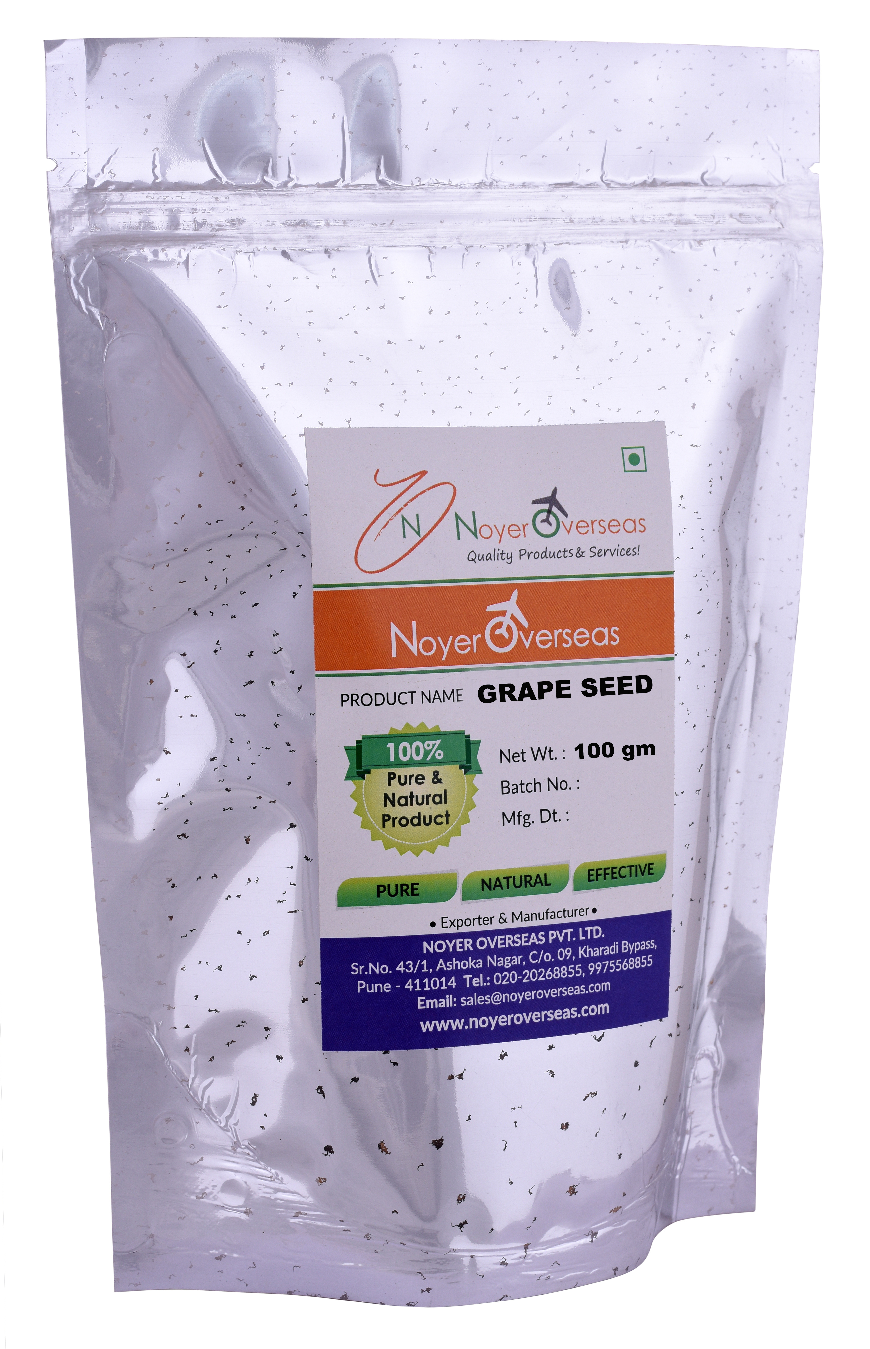 Grape Seeds Ash %: 01.77%