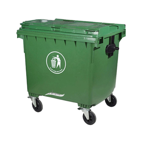 Garbage Bin - 42x19x22 cm Manual Operation, Injection Molded Plastic with Stainless Steel Finish