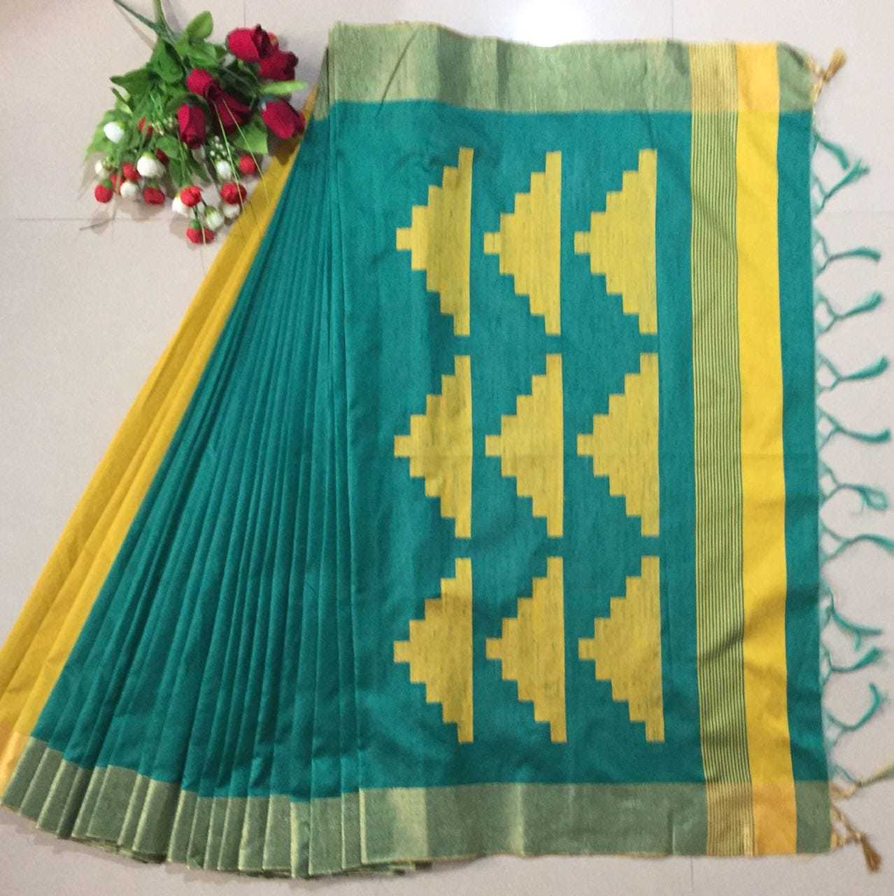 Blue Raw Banglori Silk Weaving