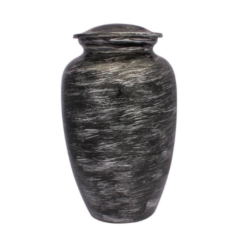 Gray & Silver Aluminium Cremation Urn