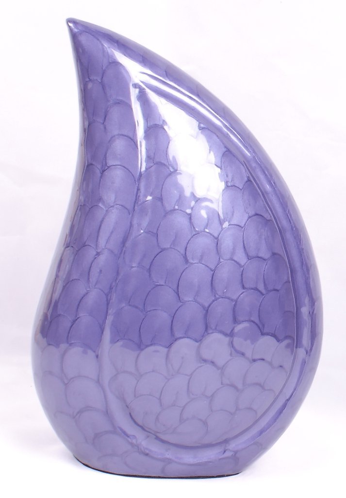 Painting Purple Teardrop Cremation Urn