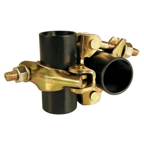 Sheet Metal Fix Coupler - 4mm Pressed Steel, 48.3mm X 48.3mm O.d., 40mm Nb Tube Connection, Electroplated Zinc, Rigid And Durable Design