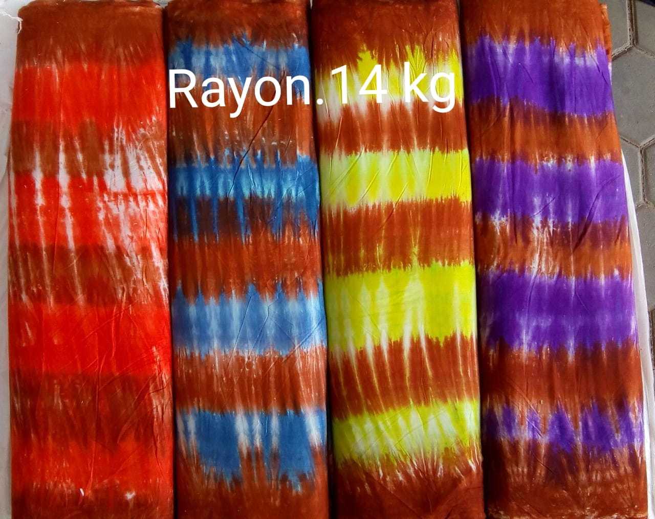 Tie And Dye Rayon Discharge Fabric