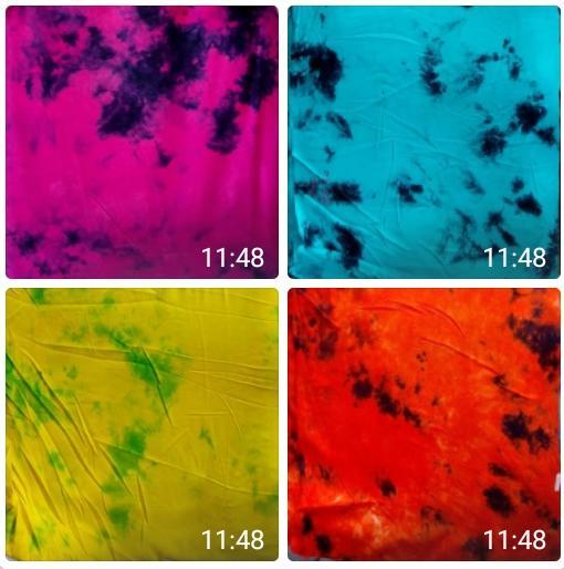 Tie And Dye Rayon Discharge Fabric