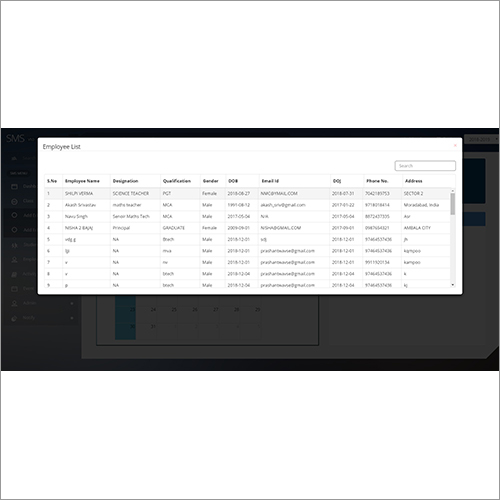 कर्मचारियों की सूची