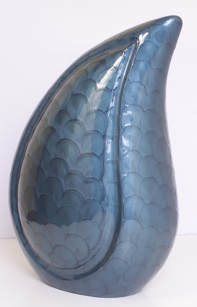 Painting Red Teardrop Cremation Urn