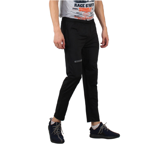 Abloom Trackpant - 100% Stretchable Nylon, Black Color, 22cm Length | Quick Dry, Washable, Regular Fit, Double Pockets, Winter Wear