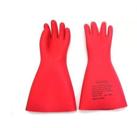 Red Electrical Insulating Rubber Gloves
