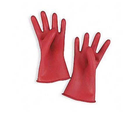 Red Electrical Insulating Rubber Gloves