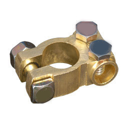 Lucas Type Brass Battery Terminal - Brass Material, Golden Color | Suitable for Automobile, Marine and Mechanical Applications