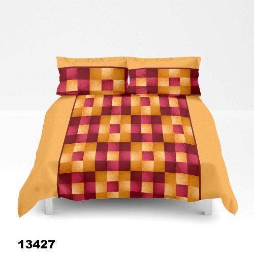 Designer Printed Double Bedsheet - 100% Pure Cotton, 108x108 Inch Size | 210 Thread Count, Washable With 2 Pillow Covers