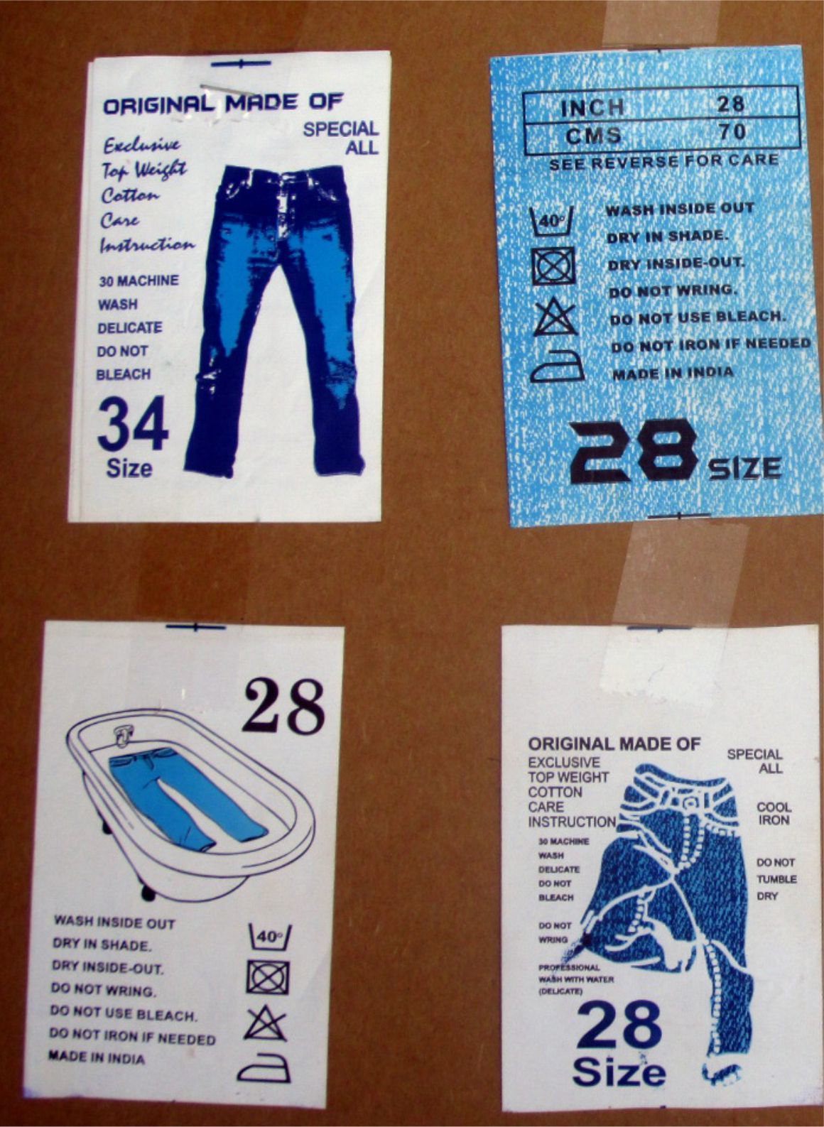 Any Customize Shape Printed Wash Care
