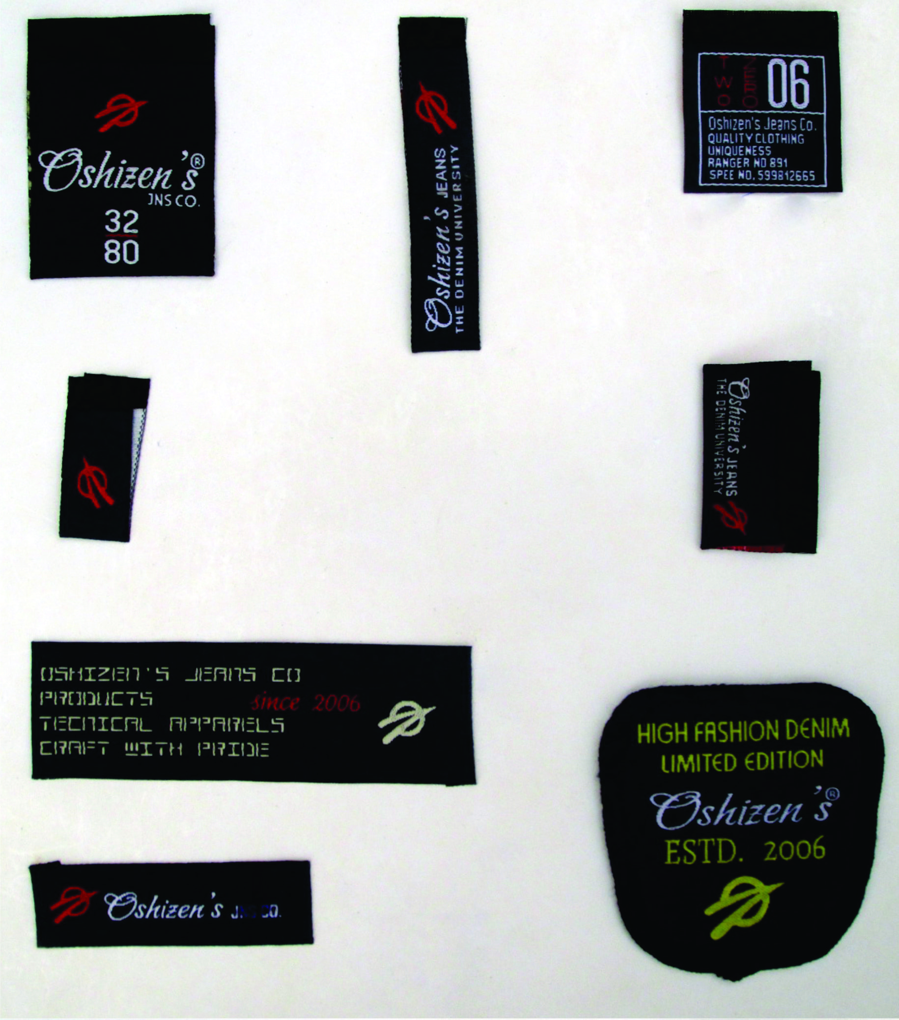 Any Customize Shape Computerized Woven Label