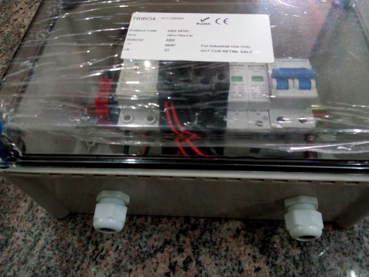 Surcle Solar Ac Distribution Box - Xlpe Material, 5kva 1 Phase, Ip65 Enclosure | Surge & Voltage Protection, Indicator Included, Anti Islanding Safety