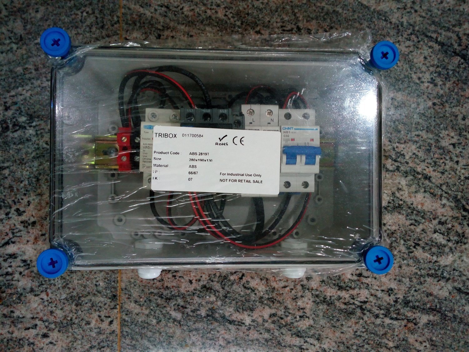 Surcle Solar Ac Distribution Box - Xlpe Material, 5kva 1 Phase, Ip65 Enclosure | Surge & Voltage Protection, Indicator Included, Anti Islanding Safety