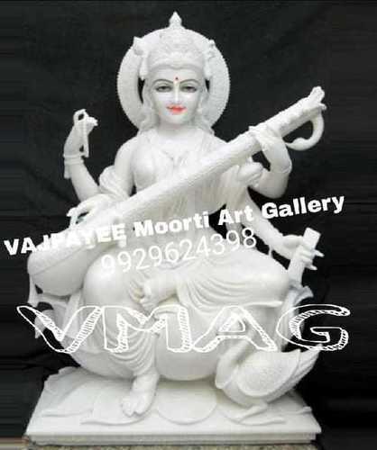 Goddess Saraswati Statue - Material: Marble