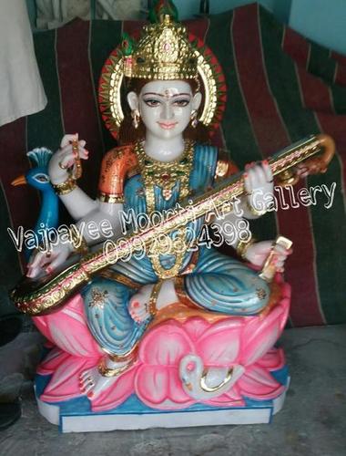 Marble Marble Saraswati Statue