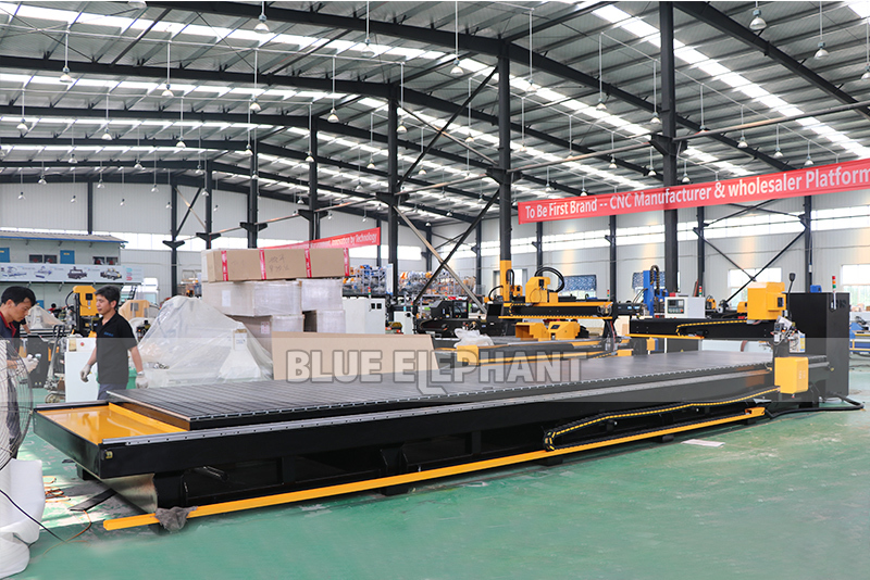 Ele2090 3 Axis Cnc Router - 2000x9000x200mm, 13.5kw Air Cooling Spindle & High Precision Linear Guide Rail | Ideal For Aluminum Cutting In Shipbuilding