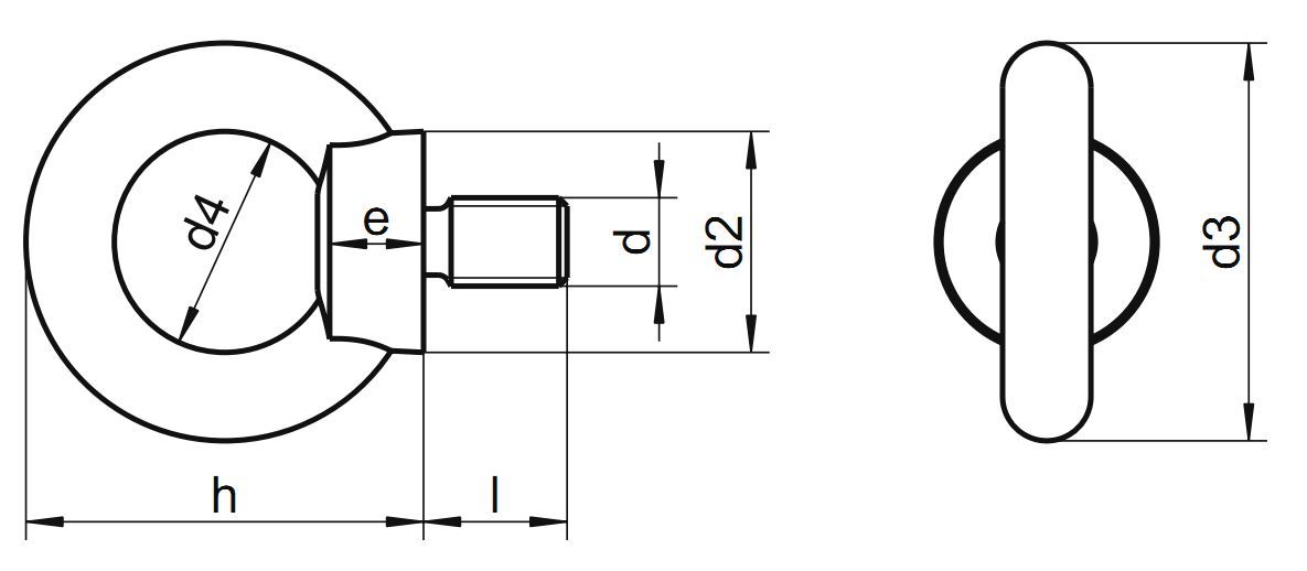 Lifting Eye Bolt Ss Grade: Aisi 304