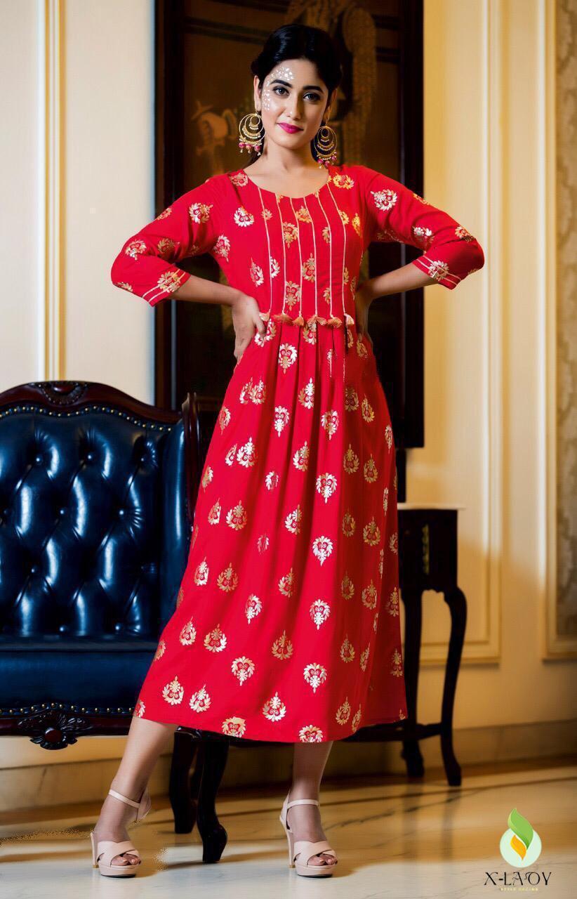 Multy Ladies Flavour New Designer Rayon Work Kurtis