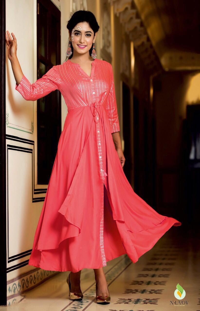 Multy Ladies Flavour New Designer Rayon Work Kurtis