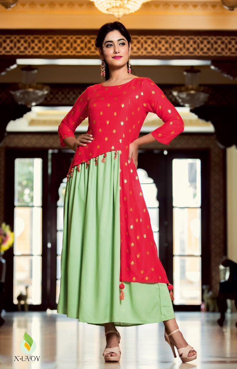 Multy Ladies Flavour New Designer Rayon Work Kurtis