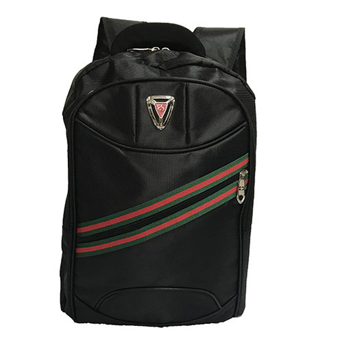 Children School Bag - Cotton Fabric, 43x31x15 cm, Black Color | Custom Print & Design Available, Zipper Top Closure