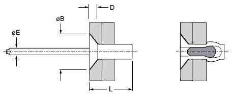 Blind Pop Rivets - Stainless Steel , High Quality Break Stem Fasteners For One-sided Installation