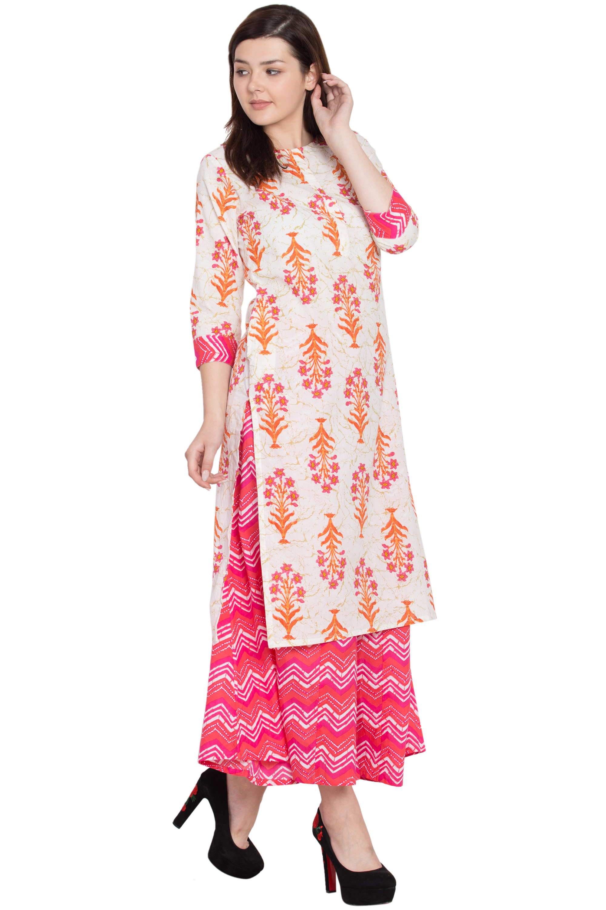 Ladies Cotton Kurti - Embroidered Cotton, Sizes S-xl | Quick Dry, Washable, Long Sleeve, Modern Style For Daily, Formal, And Party Wear