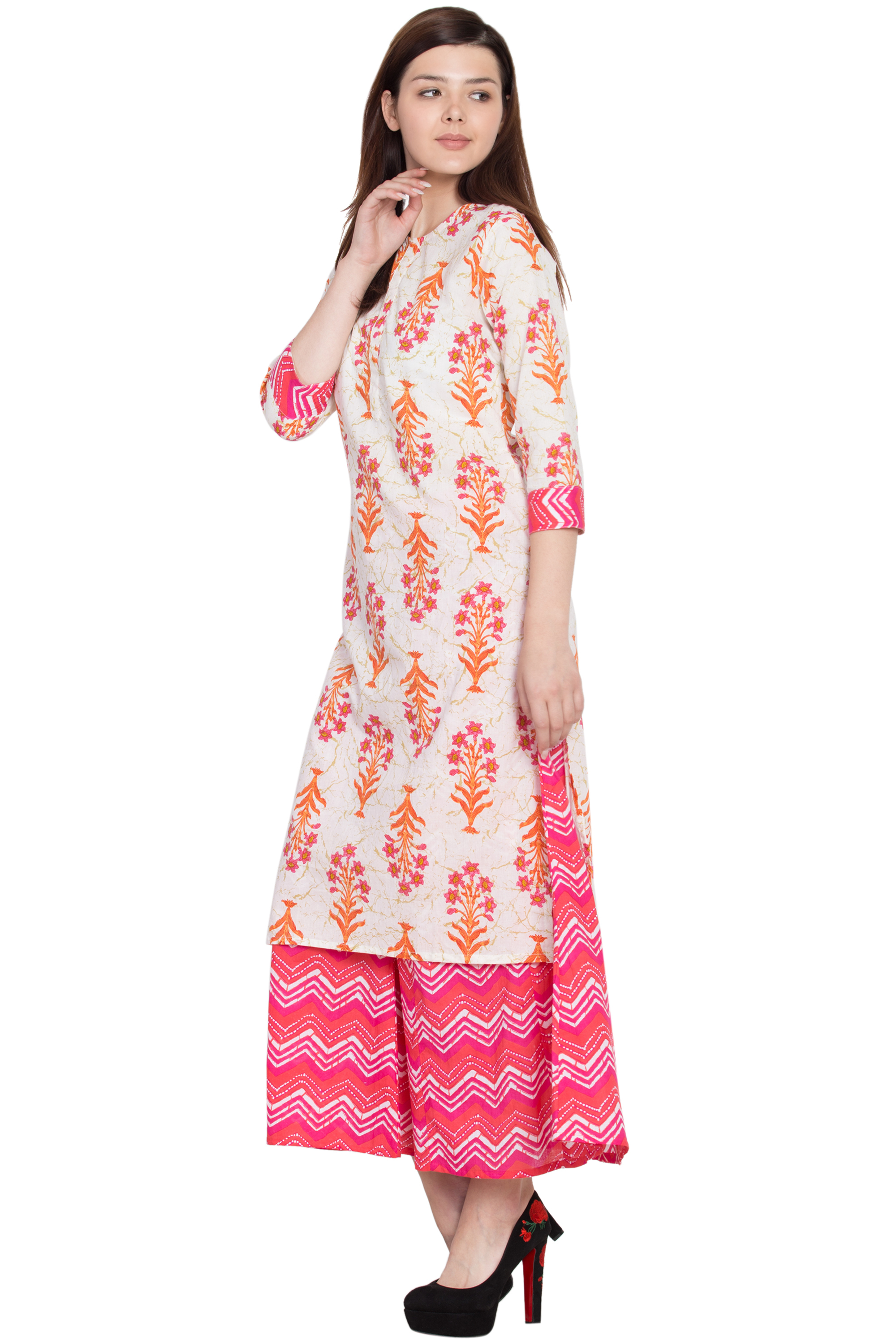 Ladies Cotton Kurti - Embroidered Cotton, Sizes S-xl | Quick Dry, Washable, Long Sleeve, Modern Style For Daily, Formal, And Party Wear