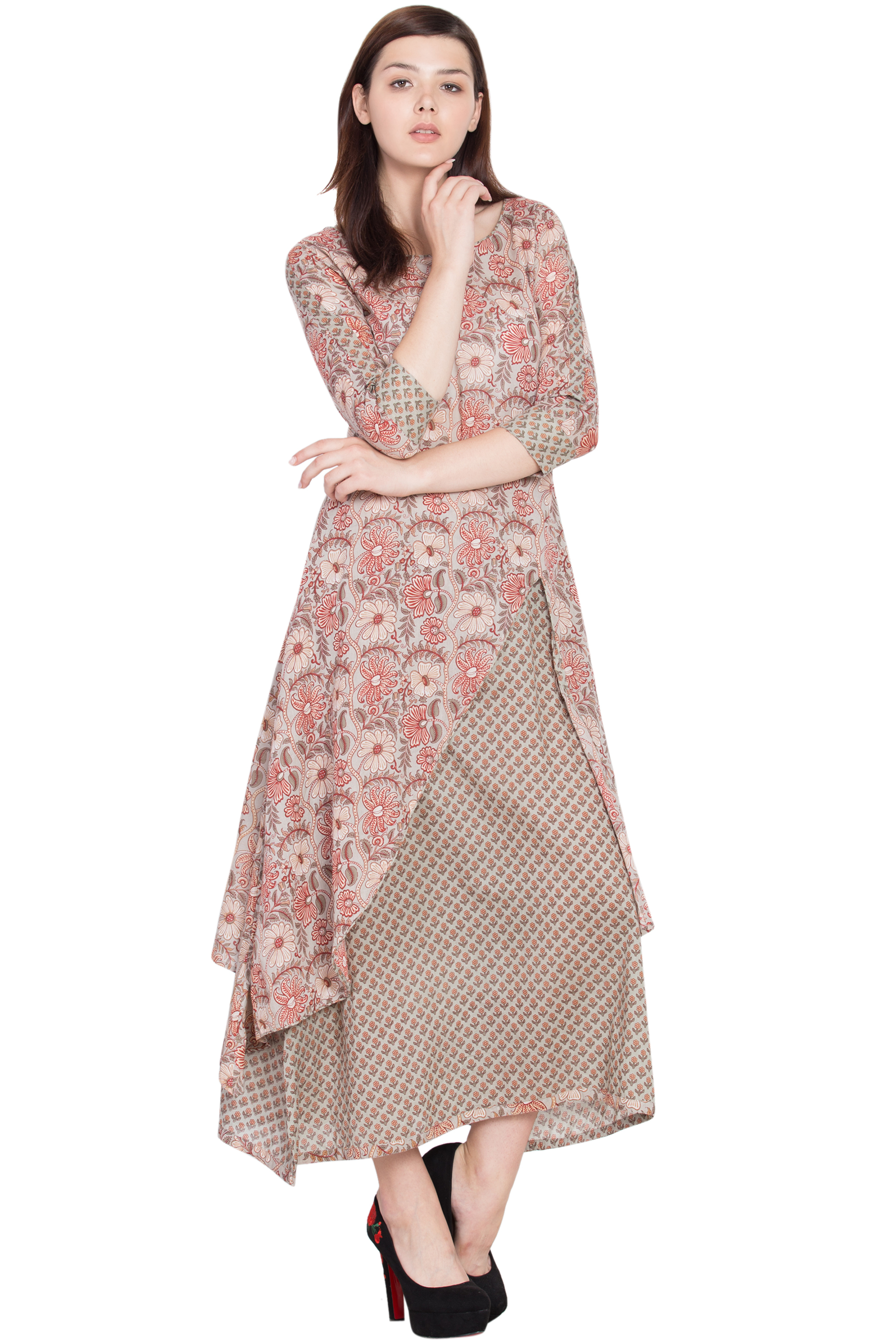 Ladies Cotton Kurti - Cotton, S/m/l/xl | Embroidered Design, Long Sleeve, Quick Dry, Casual & Formal Wear For Girls