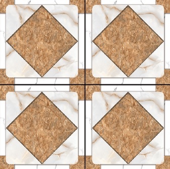 Ceramic Floor Tiles - 5-10 mm Thickness | Glossy White Finish, Elegant Design